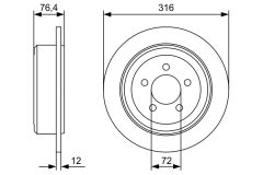 BOSCH 0986479W22 — Тормозной диск