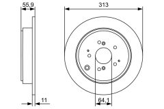 BOSCH 0986479W23 — Тормозной диск