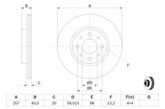 BOSCH 0986479W68 — Тормозной диск