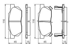 BOSCH 0986490440 — Колодки тормозные дисковые