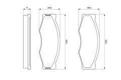 BOSCH 0986490990 — Plăcuțe de frână disc