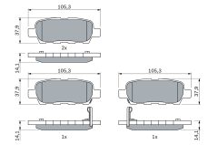 BOSCH 0986494090 — Plăcuțe de frână disc
