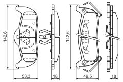 BOSCH 0986494142 — Plăcuțe de frână disc