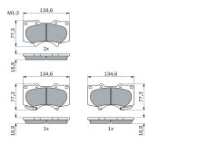 BOSCH 0986494153 — Plăcuțe de frână disc