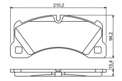 BOSCH 0986494206 — Plăcuțe de frână disc