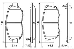 BOSCH 0986494211 — Колодки тормозные дисковые