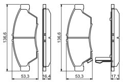 BOSCH 0986494238 — Plăcuțe de frână disc