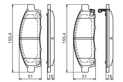 BOSCH 0986494268 — Plăcuțe de frână disc