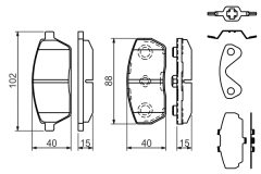 BOSCH 0986494312 — Колодки тормозные дисковые