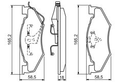 BOSCH 0986494336 — Plăcuțe de frână disc