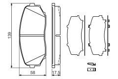 BOSCH 0986494375 — Plăcuțe de frână disc