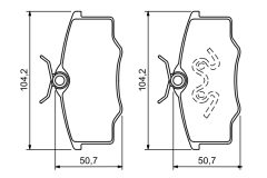 BOSCH 0986494389 — Plăcuțe de frână disc