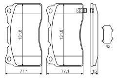BOSCH 0986494395 — Plăcuțe de frână disc