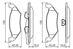 BOSCH 0986494495 — Plăcuțe de frână disc
