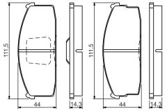 BOSCH 0986494530 — Plăcuțe de frână disc