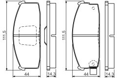 BOSCH 0986494534 — Plăcuțe de frână disc