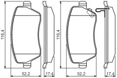 BOSCH 0986494573 — Plăcuțe de frână disc