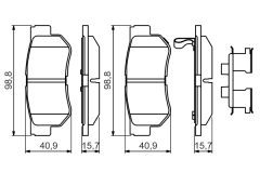BOSCH 0986494635 — Plăcuțe de frână disc