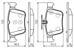BOSCH 0986494658 — Plăcuțe de frână disc