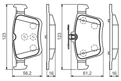 BOSCH 0986494659 — Plăcuțe de frână disc