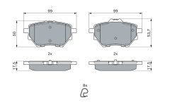 BOSCH 0986494716 — Plăcuțe de frână disc