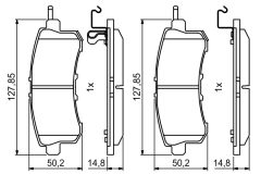 BOSCH 0986494778 — Plăcuțe de frână disc