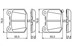 BOSCH 0986494865 — Plăcuțe de frână disc