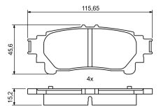 BOSCH 0986494873 — Колодки тормозные дисковые