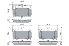 BOSCH 0986494891 — Plăcuțe de frână disc