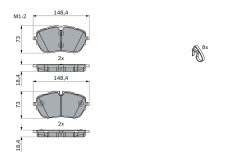 BOSCH 0986494946 — Plăcuțe de frână disc