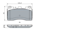 BOSCH 0986494989 — Колодки тормозные дисковые