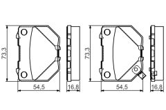 BOSCH 0986495137 — Plăcuțe de frână disc