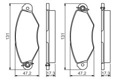 BOSCH 0986495235 — Plăcuțe de frână disc