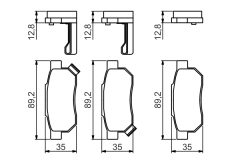 BOSCH 0986495256 — Колодки тормозные дисковые