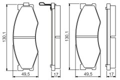 BOSCH 0986495263 — Plăcuțe de frână disc