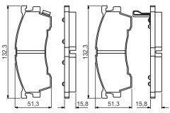 BOSCH 0986495265 — Plăcuțe de frână disc