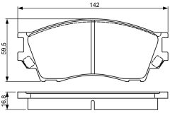 BOSCH 0986495325 — Plăcuțe de frână disc