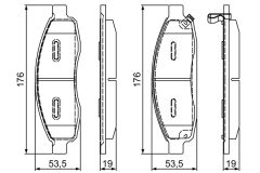 BOSCH 0986495366 — Plăcuțe de frână disc