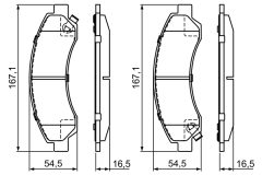 BOSCH 0986495391 — Plăcuțe de frână disc