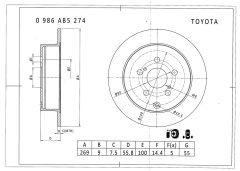 BOSCH 0986AB5274 — Disc de frână