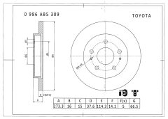 BOSCH 0986AB5309 — Тормозной диск