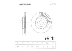 BOSCH 0986AB5319 — Disc de frână