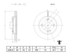 BOSCH 0986AB5322 — Disc de frână
