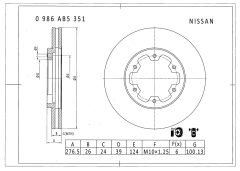 BOSCH 0986AB5351 — Тормозной диск