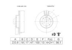 BOSCH 0986AB5359 — Тормозной диск