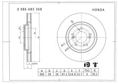 BOSCH 0986AB5368 — Тормозной диск