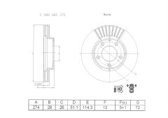 BOSCH 0986AB5376 — Disc de frână