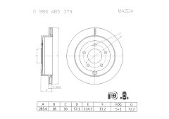 BOSCH 0986AB5379 — Тормозной диск