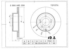 BOSCH 0986AB5398 — Disc de frână