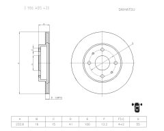 BOSCH 0986AB5430 — Disc de frână